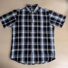 GLOBAL WORK フレンチリネンチェックシャツ