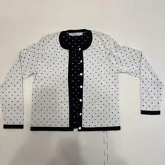 TIARA ドットカーディガン白