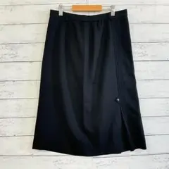 黒 ロングスカート きれいめ オフィス 通勤 着回し 高見え 定番 人気✨M