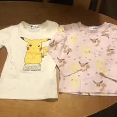 ピカチュウ イーブイ 半袖Tシャツ 、長袖カットソー　各100センチのサムネイル