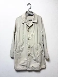 【UNIQLO】ベージュ ステンカラーコート ナイロン 軽いアウター 中古