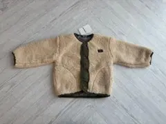 新品　90cm アウター　ボア　アイボリー×カーキ