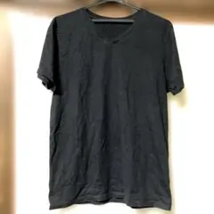 gu メンズL 半袖トップス Vネック 綿100% 春夏秋冬