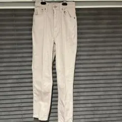 GLOBALWORK GOODデニムテーパードパンツ　ピンク　XS