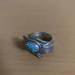 ターコイズ シルバーリング 調整可能