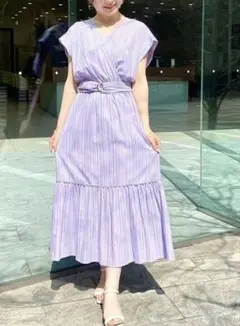 Stola. ストライプカシュクールワンピース