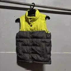 GAP kids中綿ベスト イエロー グレー 中綿入り