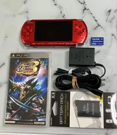 美品 。PSP3000 本体　ラディアントレッド。