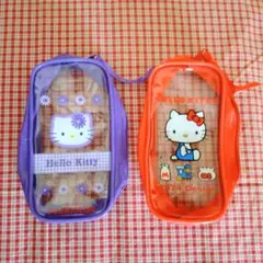 Hello Kitty ハローキティ フジカラー ジッパーポーチ2色セット 平成のサムネイル