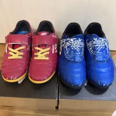 青 白 サッカーシューズ 21、5㎝ TIGORA UNBRO - メルカリ