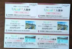 ひらかたパーク 株主優待券 入園券 フリーパス割引 ザ・ブーン入場券　2名分のサムネイル