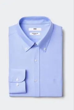 極美品UNIQLO スーパーノンアイロンジャージースリムシャツ ボタンダウン　M