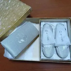 美品　シルバー 和装草履