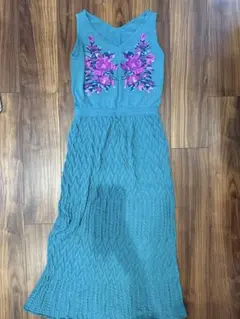 GRACE CONTINENTAL 刺繍レースニットワンピース