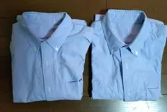 ユニクロ　UNIQLO オックスフォードシャツ ブルー　XL　2枚セット