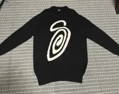 スワール模様刺繍の黒ニットセーター 値下げ可能のサムネイル