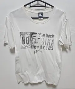 ヤクルトスワローズ　青木宣親　フェイス　Tシャツ　白/ホワイト　NPB復帰記念