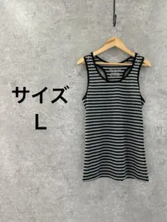 ビジュー付きタンクトップ レディース ノーブランド グレー×ブラック