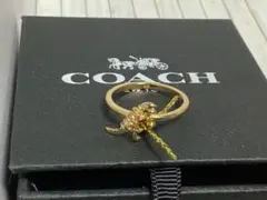 未使用コーチCOACH 恐竜モチーフリング 専用ボックス付き本物