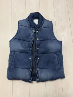 AZUL BY MOUSSY デニムブルー ダウンベスト