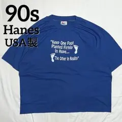 90s USA製 Hanes Tシャツ シングルステッチ フェード 古着