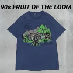 90s フルーツオブザルーム Tシャツ ネイビー　USA製 シャイニングMサイズ