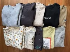 恐竜柄など 130cm 男の子 トレーナー 10点まとめ売り