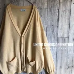 イタリア製　BENETTON ベネトン　ニット　カーディガン　ウール　オールド