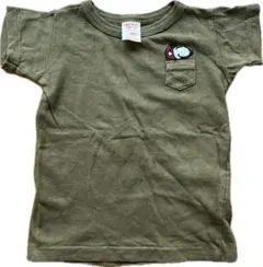 DENIM DUNGAREE スヌーピー刺繍付きTシャツ 100