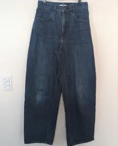 UNIQLO U カーブパンツ ワイドレッグデニム ハイウエスト 25号 M
