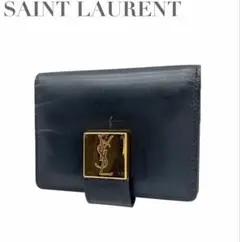 SAINT LAURENT サンローラン 8.229 二つ折り財布 ネイビーのサムネイル