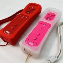 Wiiリモコン レッド&ピンク モーションプラス RVL-036 セット ヒ12