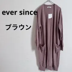 新品ever since ロングカーディガン ブラウン　さらっと羽織れるフリー1のサムネイル