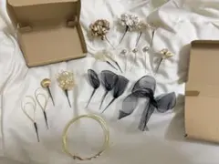 【未使用品】紐　胡蝶蘭 結婚式 色打掛 卒業式　髪飾り　成人式　和装　袴　前撮り