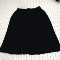 タイトスカート★黒★毛85% ナイロン15%★ウエストゴムm(_ _)m