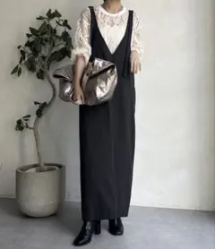 Ameri SHIRT DOCKING COMBINAISON ドレス - メルカリ