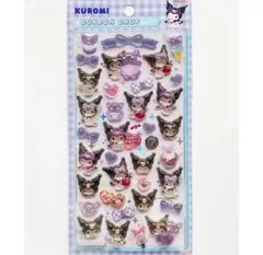 ボンボンドロップシール風　クロミ ぷっくり 立体 サンリオ