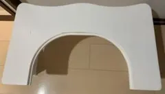 토일렛 스텝 스툴 화이트 커브드 디자인 약 60cm