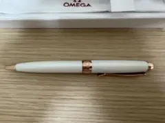 OMEGA ボールペン ホワイト×ローズゴールド