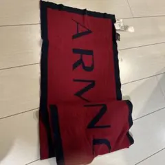 Armani Exchange ロゴマフラー 赤 ネイビー