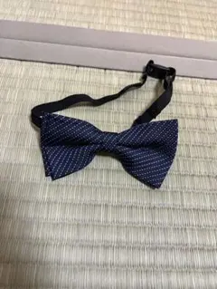 ネイビー ドット ボウタイ　子供用