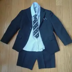 キッズ ストライプスーツ ネイビー