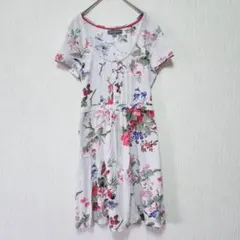 【LAURA ASHLEY】（M-L）花柄半袖チュニックワンピース/華やか/上品のサムネイル
