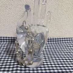 ビーズシルバーブレスレット