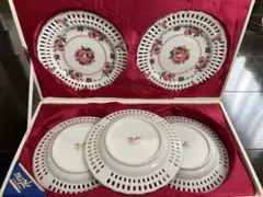 maple white china バラ柄 プレート5枚セットのサムネイル