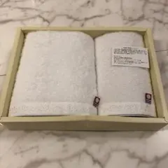 新品未使用　ホワイトタオルセット 2枚　フェイスタオル　ハンドタオル