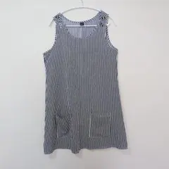 ☆シーイン ストライプ ノースリーブ チュニック ワンピース M 紺 白 爽やか