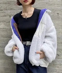 ボアリバーシブルフードブルゾン PAGEBOY