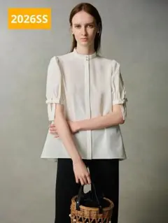 2026SS 35%OFF】AVENIRETOILEリボンパフスリーブブラウス - メルカリ