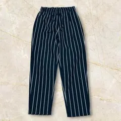 【GU】Sサイズ 美品 ネイビー ストライプ カジュアルパンツ ジーユー